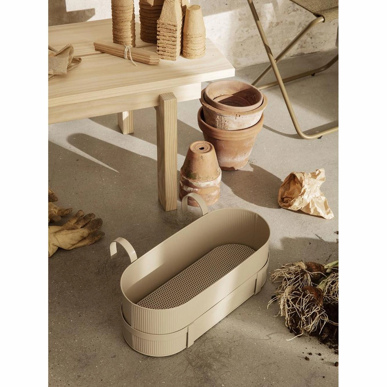 Ferm Living Construction Planter, Cashmere