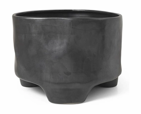 Ferm Living Esca Pot, Large, Black dried green plant  