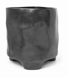 Ferm Living Esca Pot, Xl, Black dried green plant  