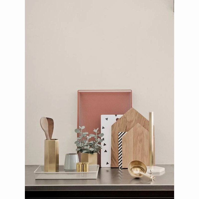 Ferm Living Hexagon Flowerpot Brass, ?14cm