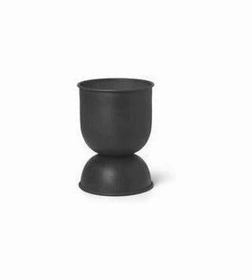 Ferm Living Hourglass Flowerpot Black, 30cm dried green plant  