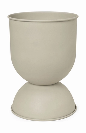 Ferm Living Hourglass Pot, Large, Cashmere dried green plant  