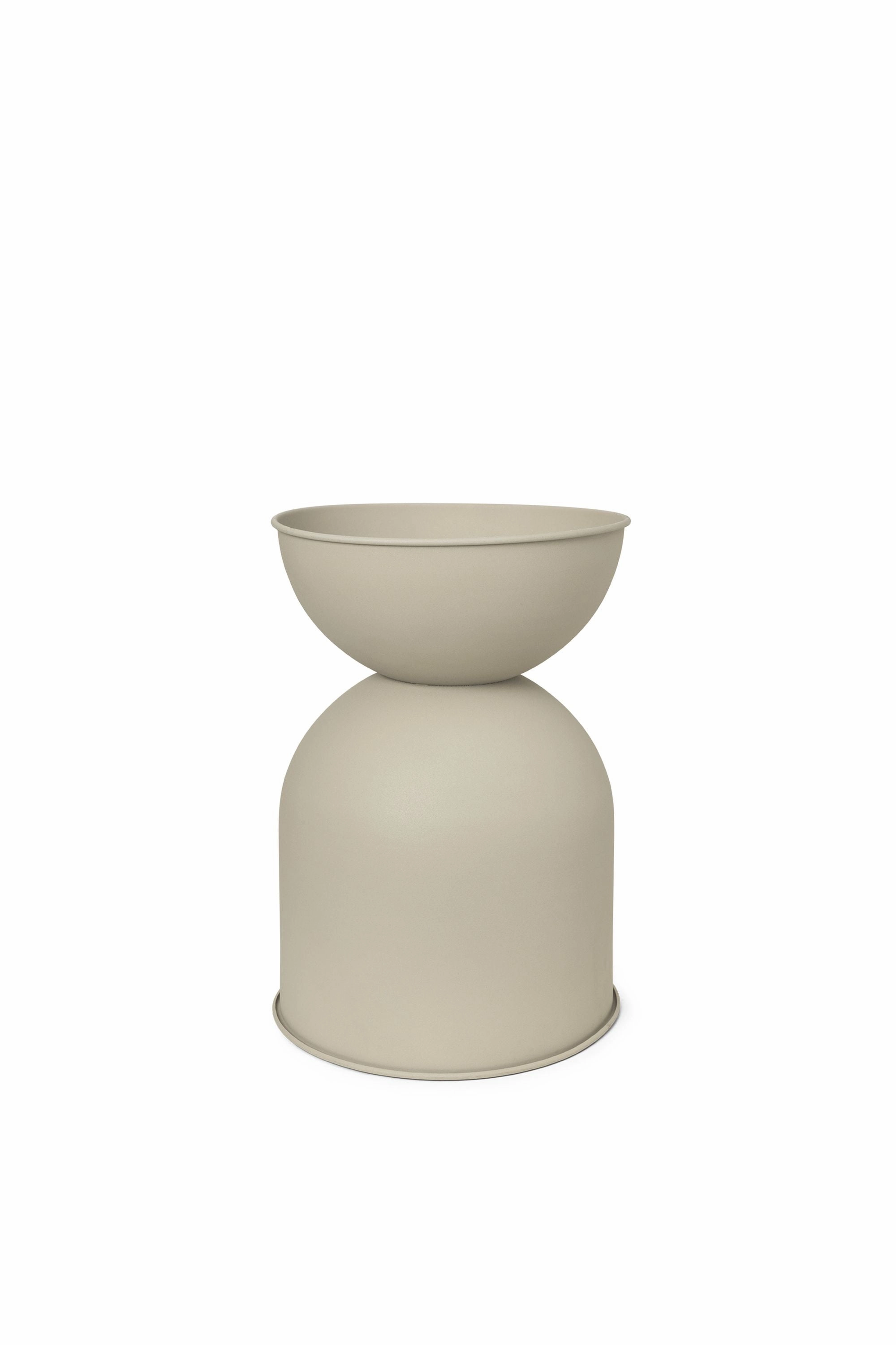 Ferm Living Hourglass Pot, Medium, Cashmere