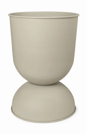 Ferm Living Hourglass Pot, Small, Cashmere dried green plant  