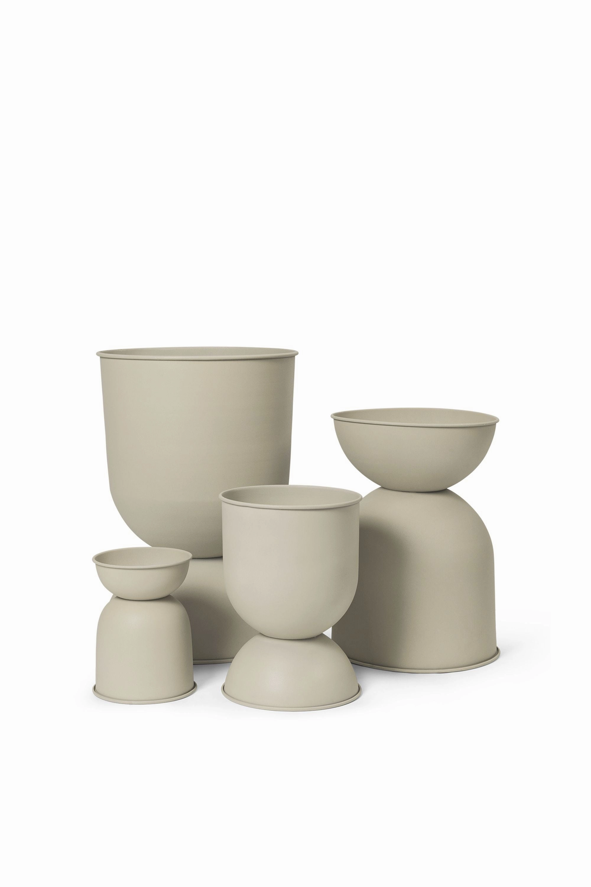 Ferm Living Hourglass Pot, Small, Cashmere