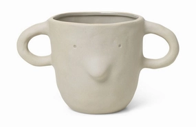 Ferm Living Mus Flowerpot Xl, Sand dried green plant  