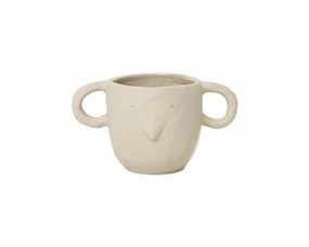 Ferm Living Mus Pot Sand, Small dried green plant  