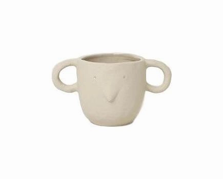 Ferm Living Mus Pot Sand, Small dried green plant  