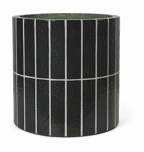 Ferm Living Pillar Plant Pot, Dark Green dried green plant  