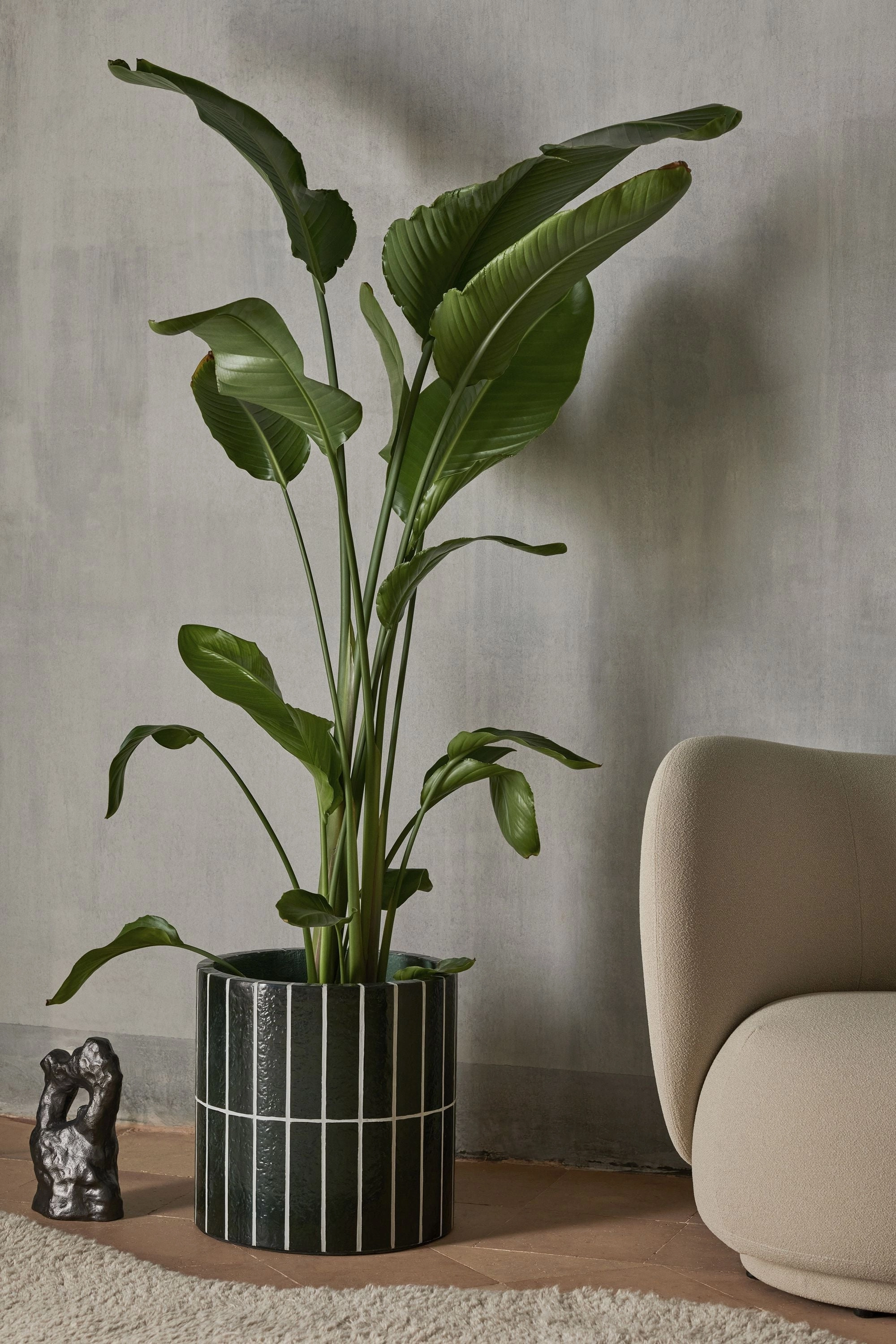 Ferm Living Pillar Plant Pot, Dark Green