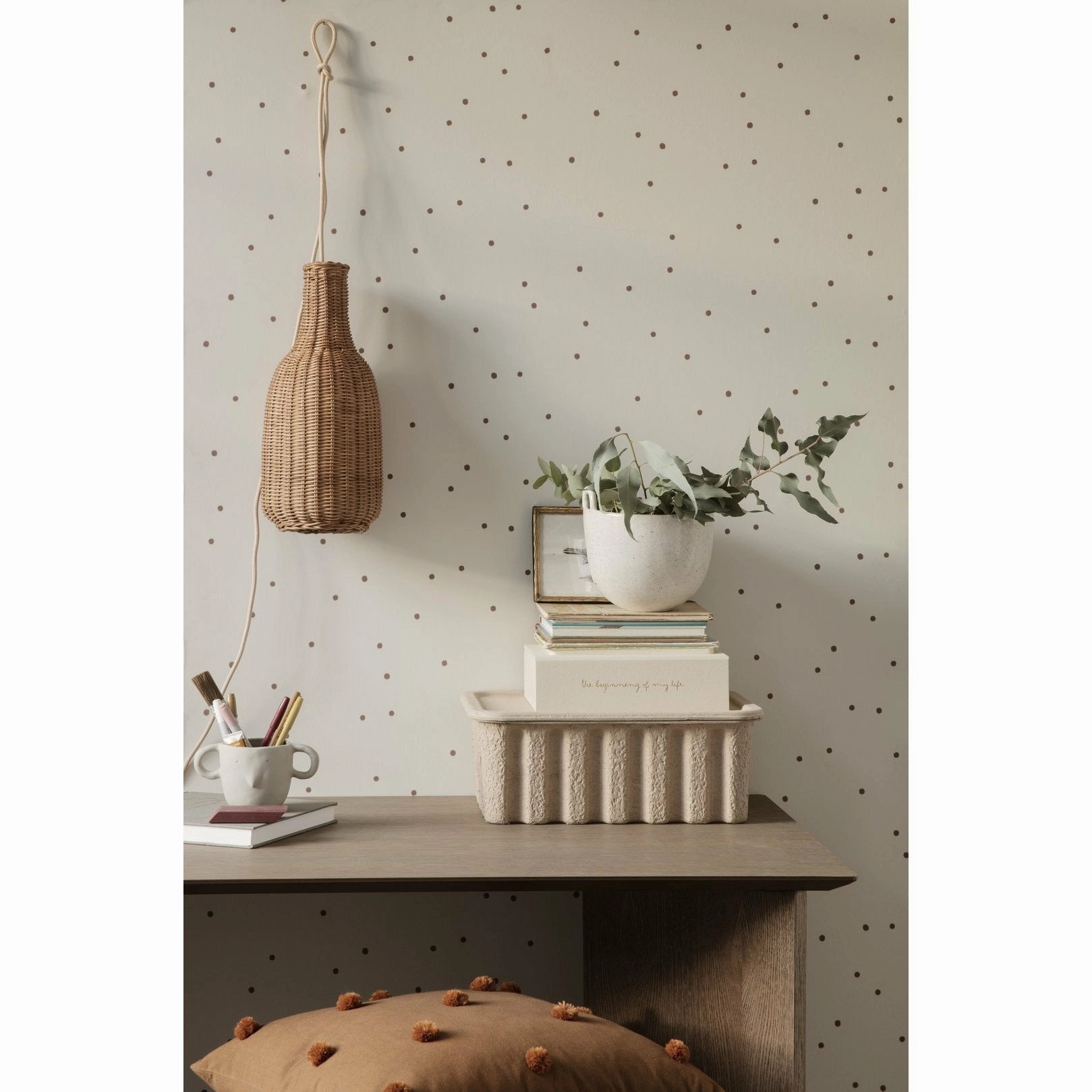Ferm Living Speckle Flowerpot Off White, 30cm