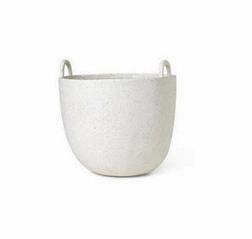 Ferm Living Speckle Flowerpot Off White, 30cm dried green plant  