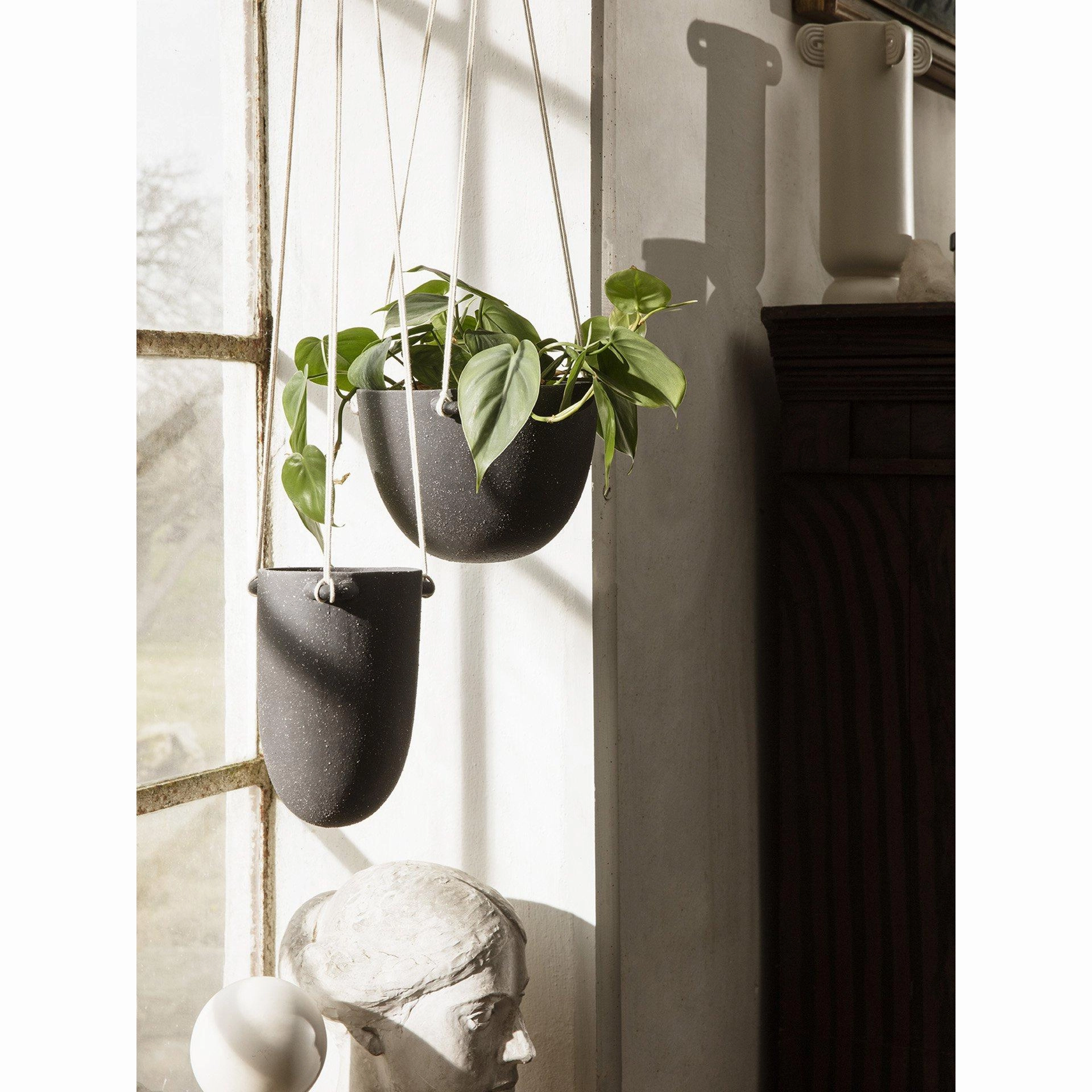 Ferm Living Speckle Pot Large, Dark Grey