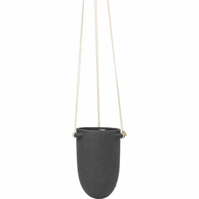 Ferm Living Speckle Pot Small, Dark Grey dried green plant  