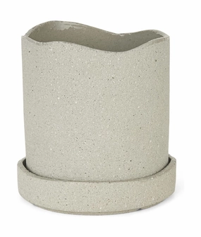 Ferm Living Uneru Pot ?13, Grey dried green plant  