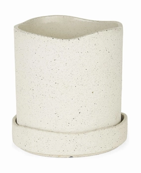 Ferm Living Uneru Pot ?13, White dried green plant  