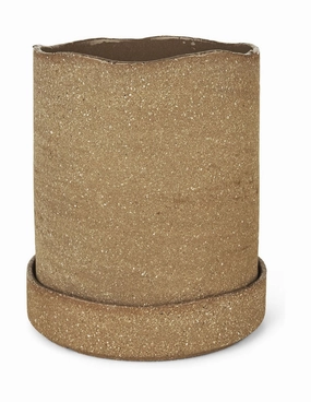 Ferm Living Uneru Pot ?16, Brown dried green plant  