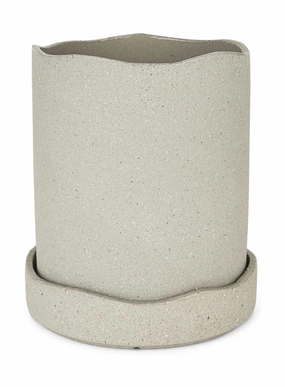 Ferm Living Uneru Pot ?16, Grey dried green plant  