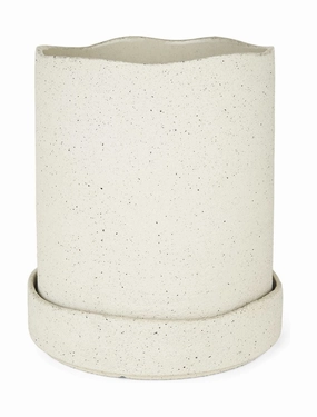 Ferm Living Uneru Pot ?16, White dried green plant  