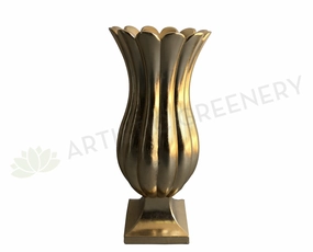 FG1611 Decorative Elegant Gold Fiberglass Vase/Pot - (Large Sizes) outdoor greenery  