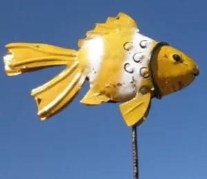Fish on Stake decorative plants  