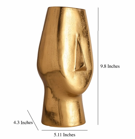 Flat Face Vase Gold