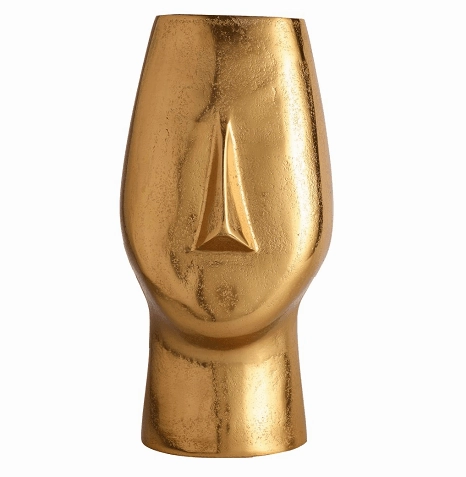 Flat Face Vase Gold
