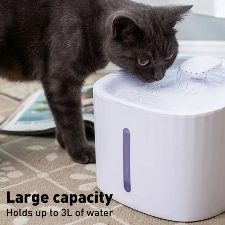 Floofi Pet Water Fountain Dispenser LED USB 3L V227-7050641006000