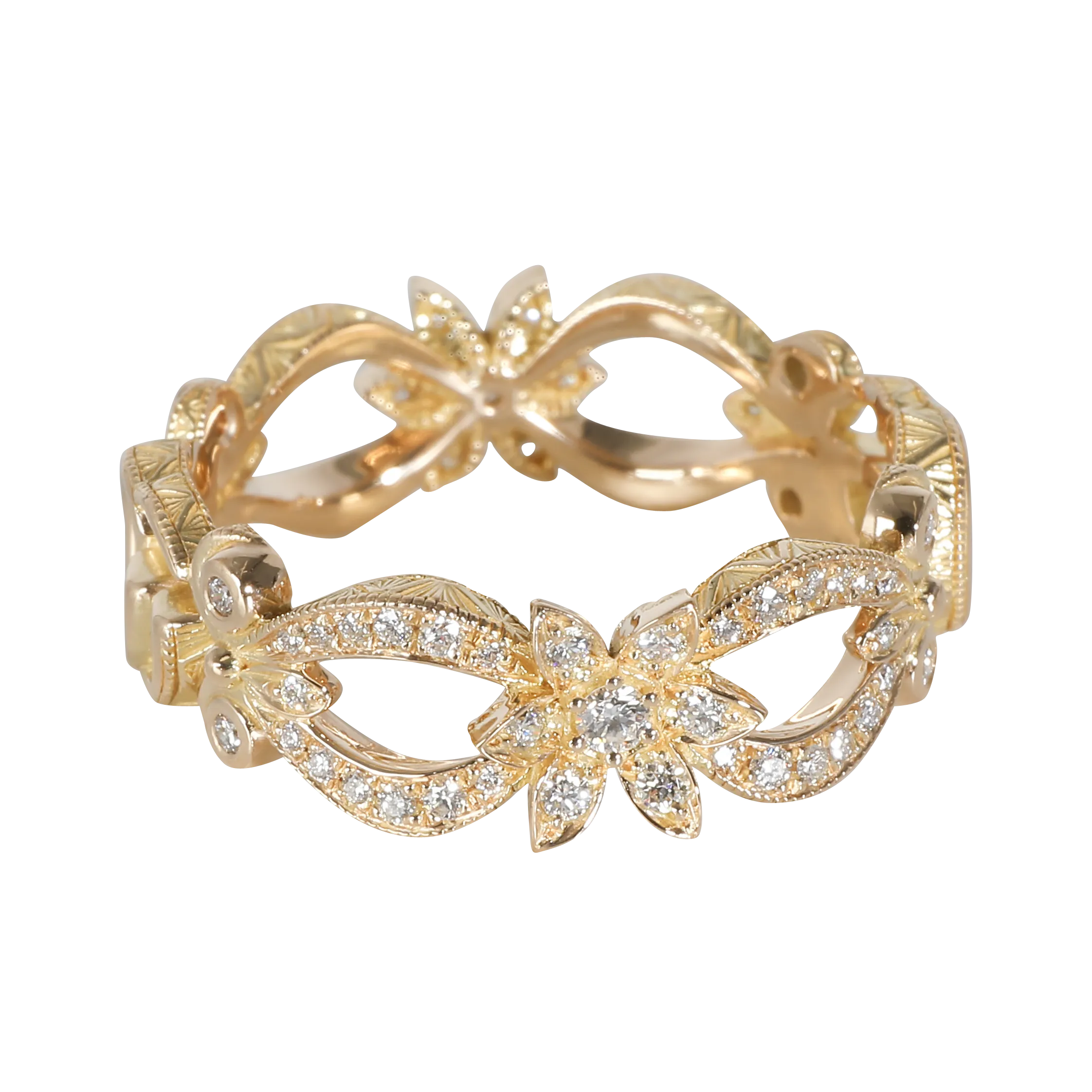 Flora Fashion Ring in 18k Yellow Gold 0.35 CTW
