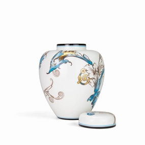 Florentine - Turquoise Lidded Vase mini ornamental plant  