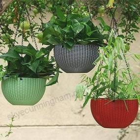 Floriya Hanging Planter MultiColor (8x6 inch), Set of 3 desktop planter  
