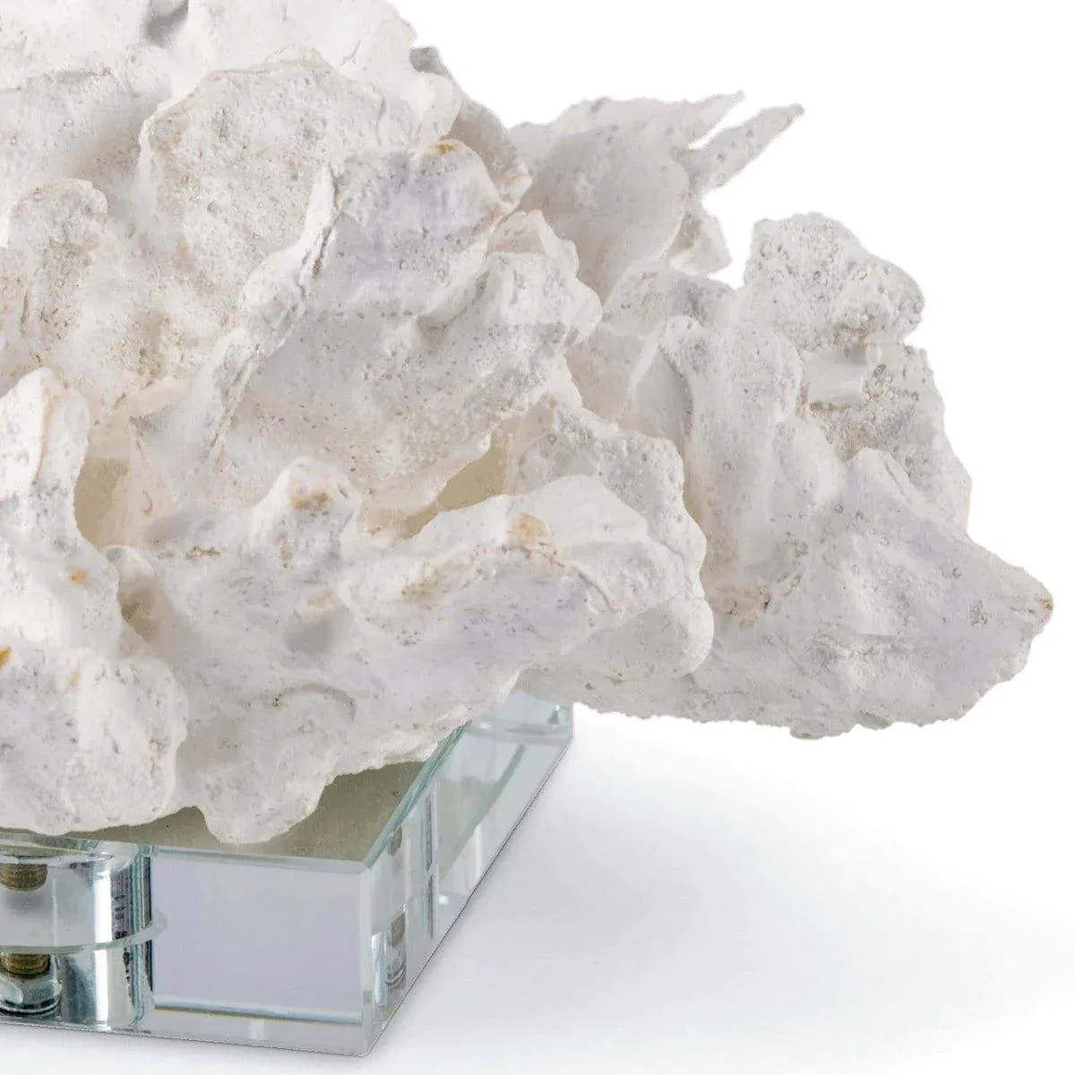 Flower Coral On Crystal Base (White)