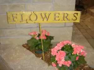 Flower Sign decorative plants  