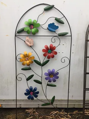 Flower Trellis Rounded Top decorative plants  