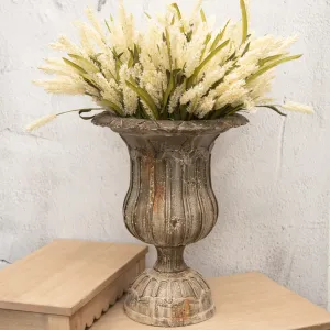 Fluted Planter Urn dried flowers  