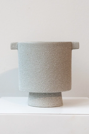 Flynn Ceramic Cachepot Light Green dried green plant  