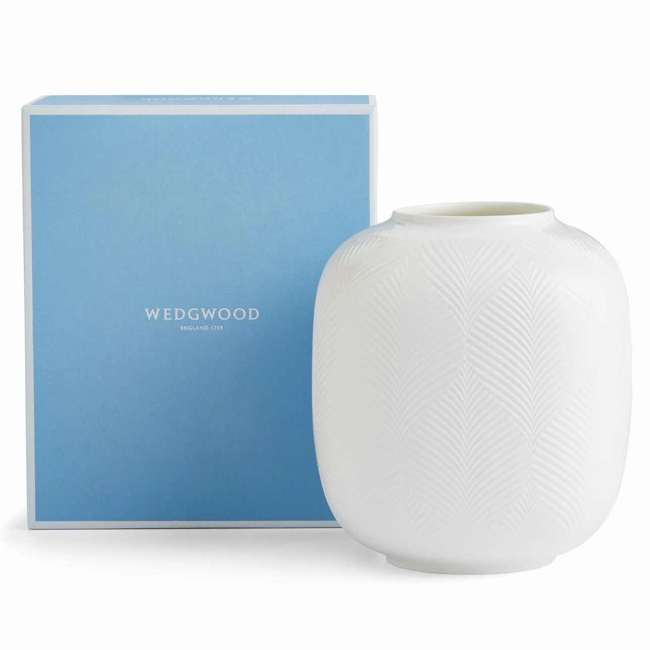 Folia - White Round Vase