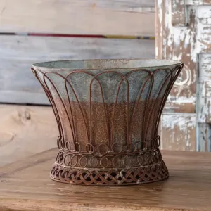 French Wire Planter dried flowers  