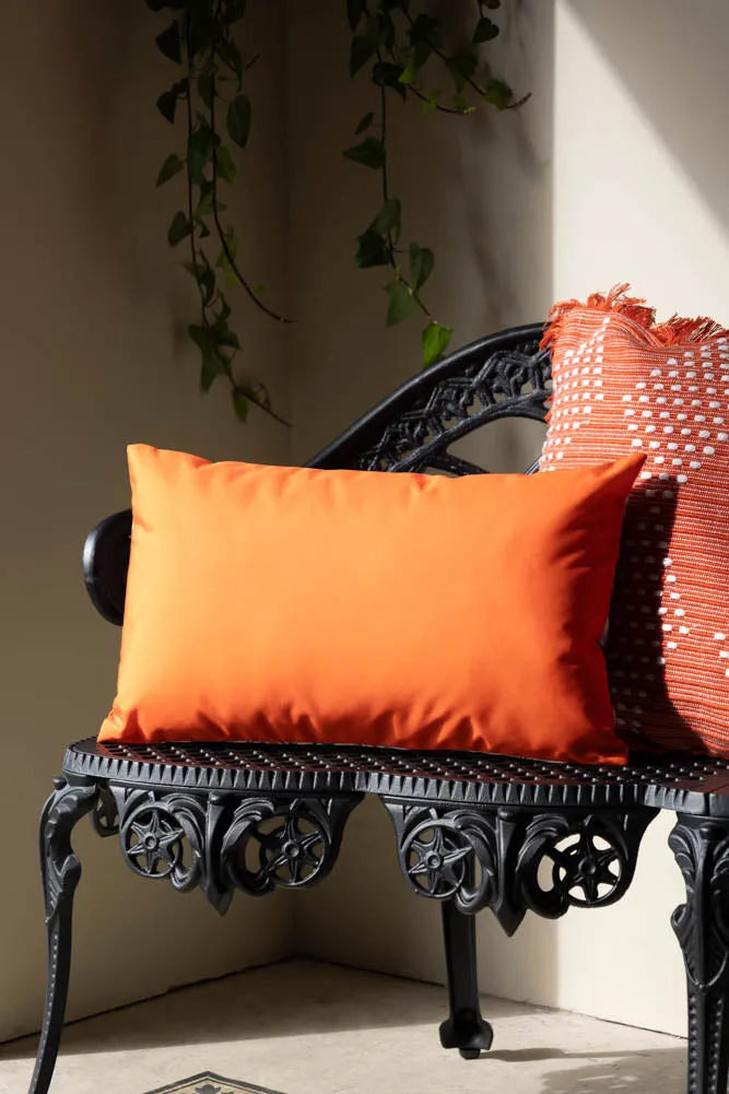 Frieze Pattern Blue & Orange Outdoor Cushion