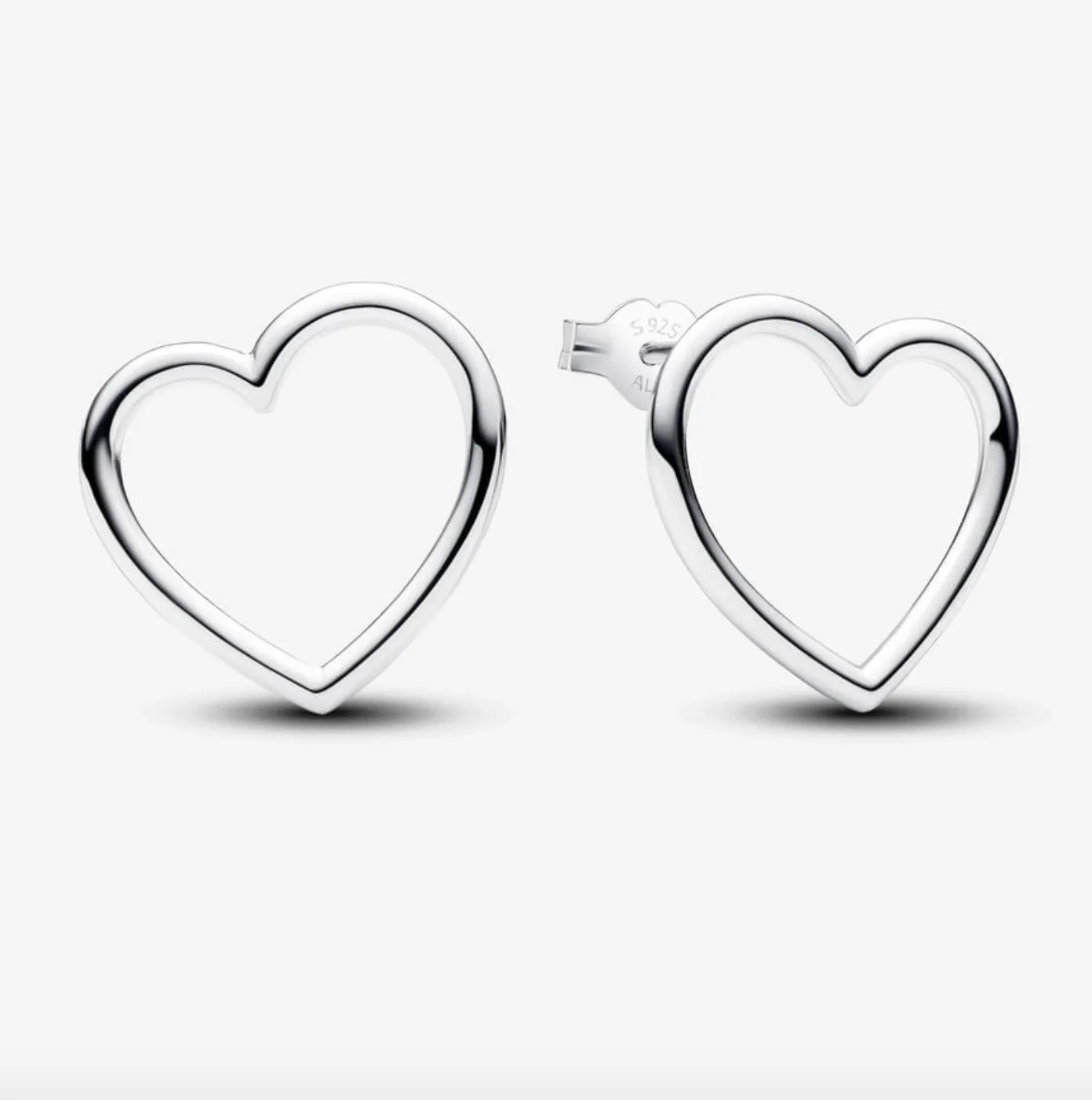 Front-Facing Heart Stud Earrings