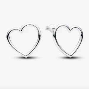 Front-Facing Heart Stud Earrings