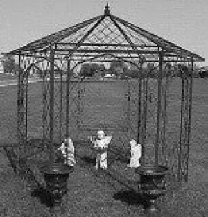 FULL GAZEBO decorative plants  