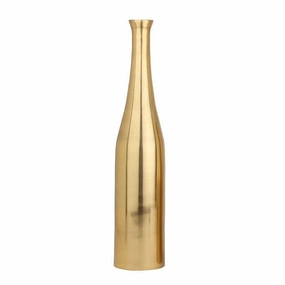 Full Gold Champagne Large Bottle Vase outdoor greenery  