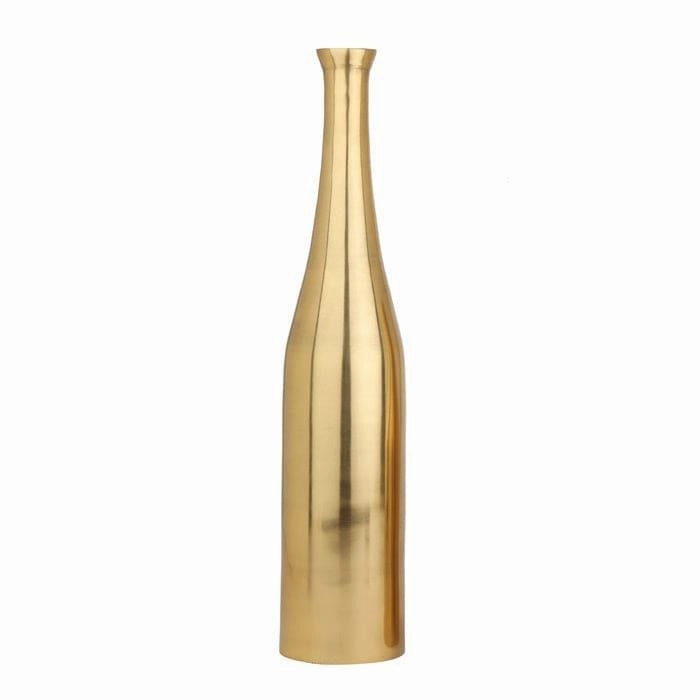 Full Gold Champagne Large Bottle Vase outdoor greenery  