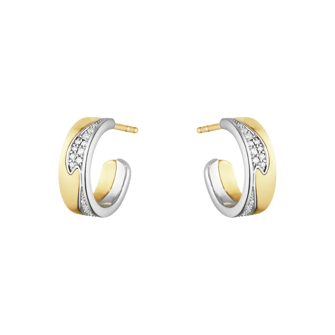 Fusion Multi-Gold & Diamond Hoop Earrings