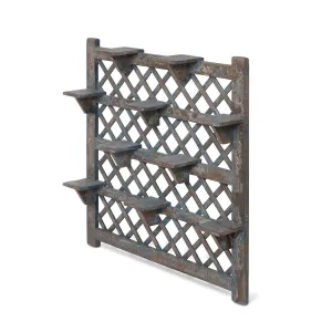 Garden Lattice Herb Shelf dried flowers  