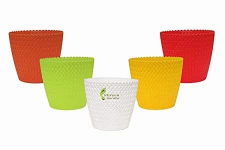 Garden 7 Inches Cloura Table Planter (MultiColor) Set of 3 classic flowerpot  
