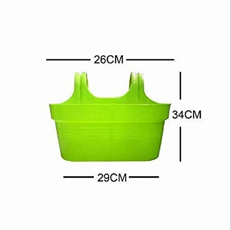 Garden Double Hook Balcony Railing Planter (Set of 2)