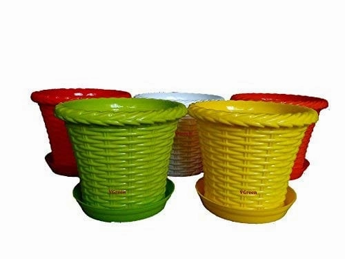 Garden Jugi Pot & Planter with Tray (Pack of 5)