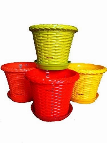 Garden Jugi Pot & Planter with Tray (Pack of 5)